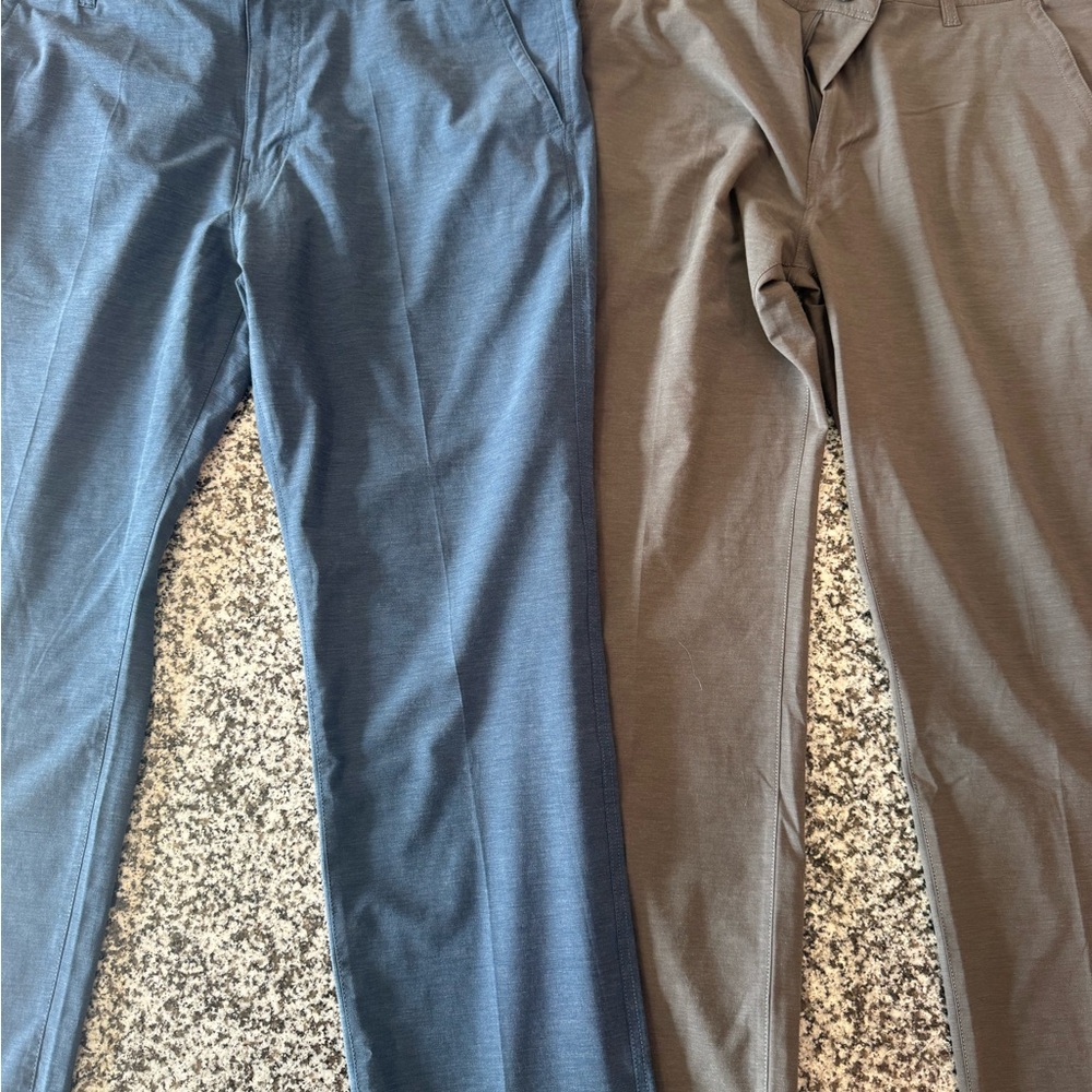 Two Pairs of Men's Huk Gray and Blue Fishing Pants - Picture 3 of 4